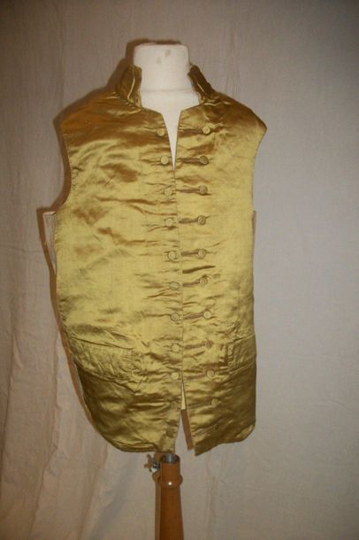 null Straight waistcoat, Directoire period, with high collar and double buttoning,...