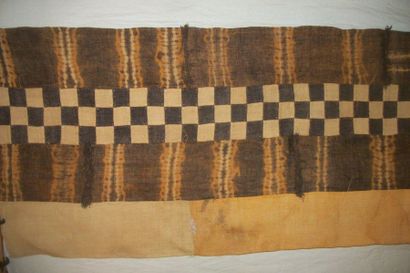 null Tchak du Kasaï loincloth, Congo, strips of raffia, ecru, dyed with a ligature...