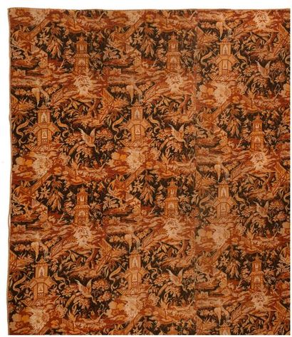 null Velvet wall hanging from Utrecht, 18th century, black background, decoration...