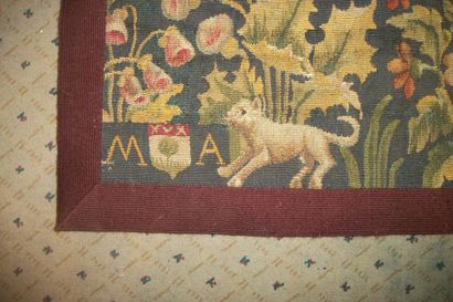 null Tapestry, wool and silk, Aubusson, end XIX beginning XXth century, Gothic style...