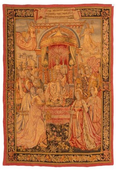 null Tapestry, wool and silk, late 19th century, Gothic style, in the taste of the...