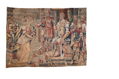 null Tapestry, wool and silk, Brussels, 16th century, King Solomon receives the Queen...