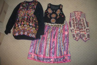 null Reunion, India and Pakistan, bayadere skirt, Kutsch vest, embroidered jacket...