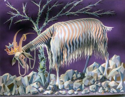 null Roger Duterme (1919 - 1997). The Goat Tapestry hand woven by the Gaspard de...