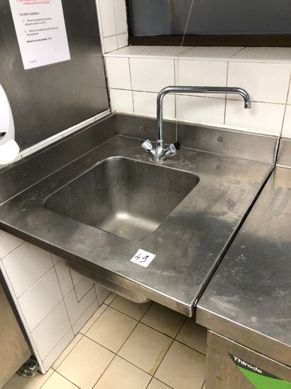 null Stainless steel sink with mixer tap