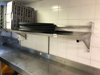 2 stainless steel wall shelves