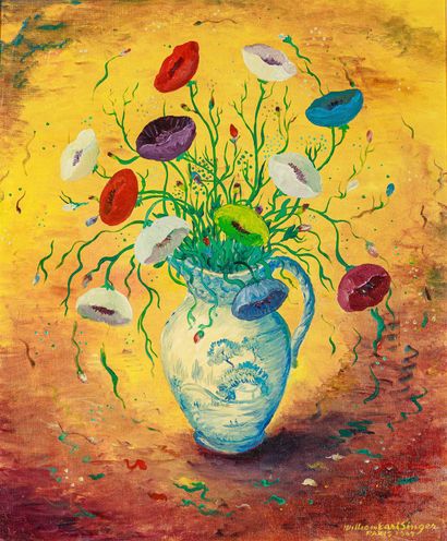 null William Earl SINGER (1909 - c.1960)

Bouquet de fleurs

Huile sur toile signée...