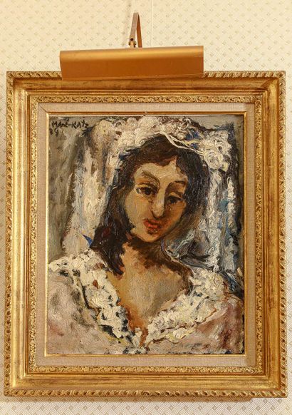 null MANÉ-KATZ (1894 - 1962)

"The young bride"

Oil on canvas signed and dated 28

Provenance:...