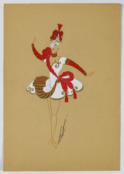 null Romain de Tirtoff dit ERTÉ (1892-1990)

Projet de Costume pour "La mère d'Oye"

Dessin...