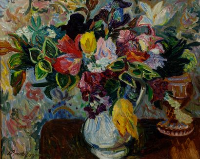 null Louis BERTHOMMÉ-SAINT-ANDRÉ (1905-1977)

Composition au bouquet de fleurs

Huile...