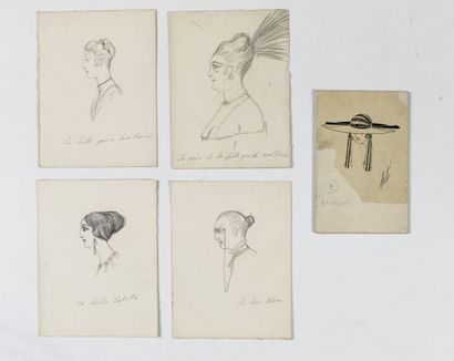 null Romain de Tirtoff dit ERTÉ (1892-1990)

Suite de 4 profils de femme 

Dessins...
