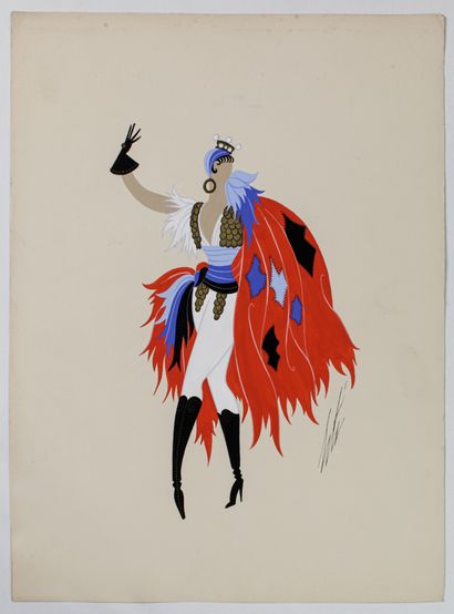 null Romain de Tirtoff dit ERTÉ (1892-1990)

Costume de femme pour le Baron Tzigane

Dessin...