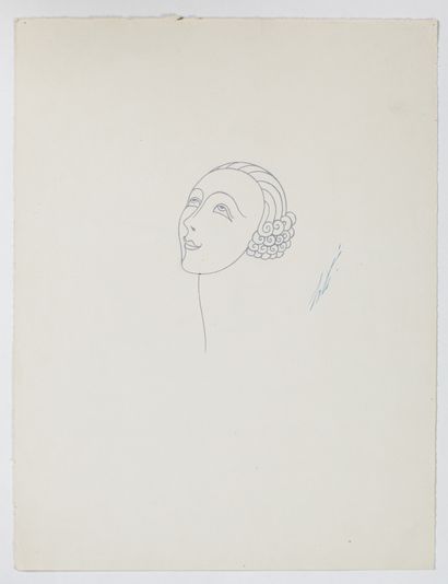null Romain de Tirtoff dit ERTÉ (1892-1990)

Profil de femme

Dessin au crayon argenté,...