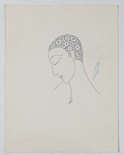 null Romain de Tirtoff dit ERTÉ (1892-1990)

Profil de femme

Dessin au crayon argenté,...