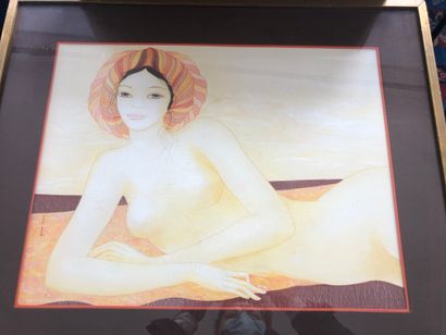 null Mara TRAN-LONG (Born in 1935)

Reclining nude model

Watercolor on paper si...