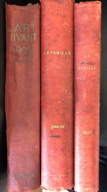null "Lot de livres reliés comprenant



L'art Vivant 1925, Larousse



La Famille,...