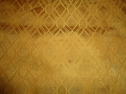 null Curtain, early 19th century, Empire or Charles X, buttercup yellow, cannetille...