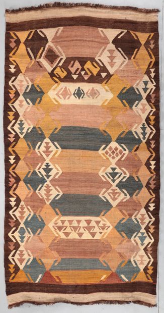 null Grand Kilim (Turkmen) milieu XXème.

Travail à l'aiguille, technique de la tapisserie,...