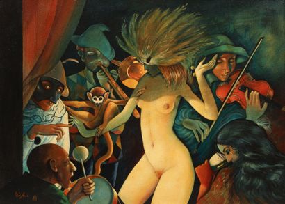 null RIGHI (XXe siècle)

"La danseuse nue"

Huile sur toile signée en bas à gauche...