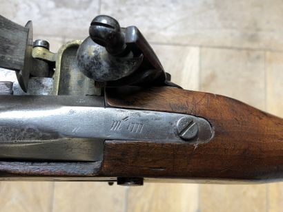 null Infantry rifle model 1777- An IX. 

Round barrel with sides with the thunder,...