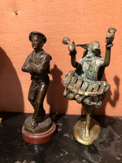 null J. GARNIER

"La gigue"

Sculpture, épreuve en bronze à patine brune nuancée,...