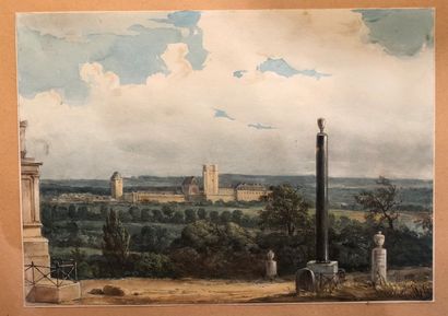 null Théodore GUDIN (1802-1880)

"Colonne sur les hauteurs de Vincennes"

Aquarelle

18...