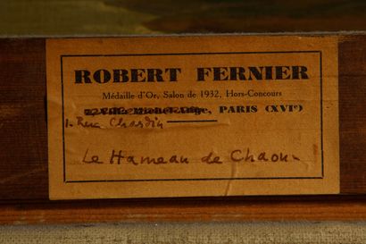  Robert FERNIER (1895-1977) 
Hameau de Chaon 
Huile sur toile signée en bas à gauche...