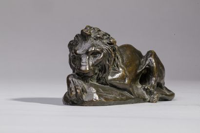 null 
Ecole italienne du XIXe siècle, d'après Antonio CANOVA




"Lion couché", dit...