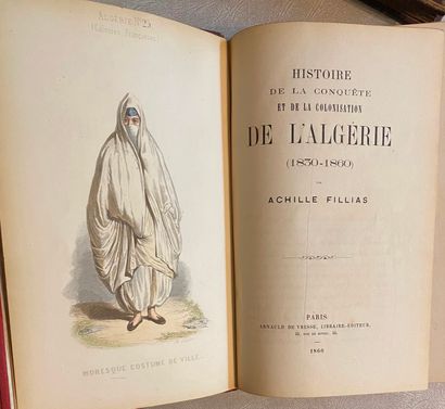 null [Algérie] Lot de 2 ouvrages :

- FILLIAS. Histoire de la conquête et de la colonisation...