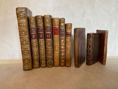 null [Ancient Literature] Lot of 11 volumes:

- BOILEAU-DESPREAUX. Œuvres. Paris,...