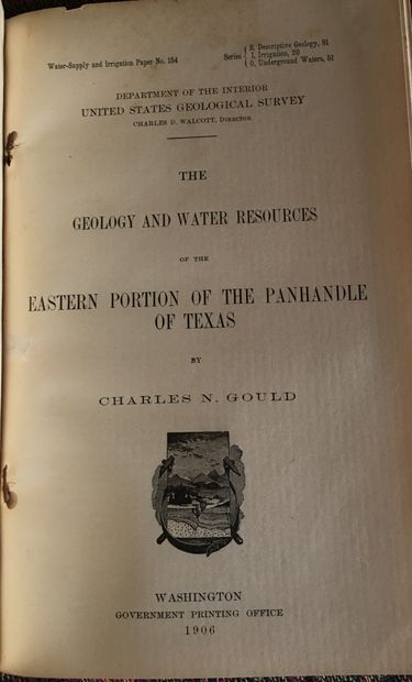 null [Texas] Réunion de 4 ouvrages en un volume in-8 relié demi-basane, dos à nerfs...