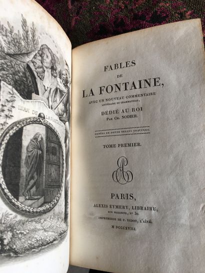 null Jean de LA FONTAINE. Fables. Paris, Eymery, 1818, 2 volumes in-8. Illustrés...