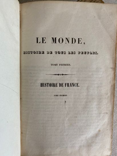 null Le Monde. Histoire de tous les peuples. Paris, Duménil, 1839-1840, 10 volumes...