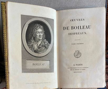 null [Littérature ancienne] Lot de 11 volumes :

- BOILEAU-DESPREAUX. Œuvres. Paris,...