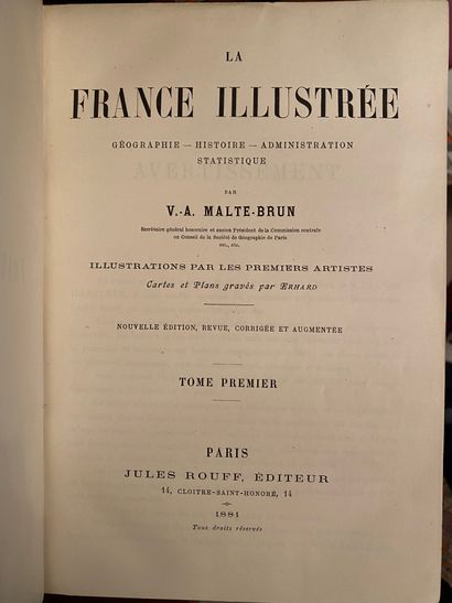 null [Géographie] Lot de 3 volumes :

- Elisée RECLUS. Nouvelle Géographie universelle....
