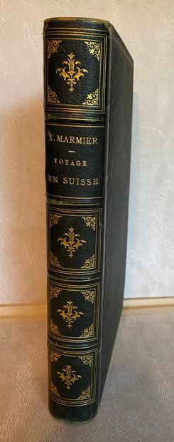 null Xavier MARMIER. Voyage en Suisse. Paris, Morizot, 1862, in-4 relié demi-chagrin,...