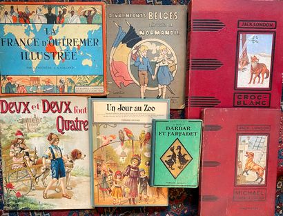 null [ENFANTINA] Lot de 12 ouvrages d'enfantina : 

- Mickey (1950) - Coin-Coin -...