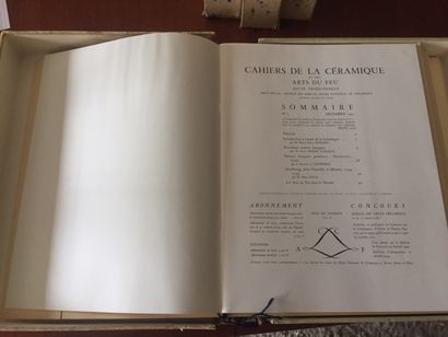 null CAHIERS DE LA CERAMIQUE ET DES ARTS DU FEU. In four original boxes from number...