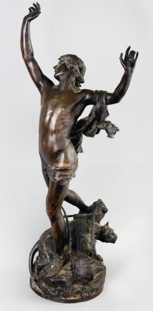VERLET, RAOUL Orphée Epreuve en bronze à patine brune signée sur la terrasse. Signature...