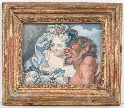 null 
French school of the 19th century




"Satyr and young woman with bunches of...