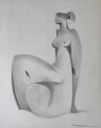 null 
Rosa Serra (XXème siècle)




Femme accroupie , les jambes croisées




Crayon...