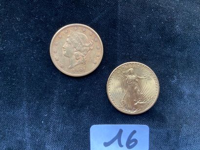 null 2 coins of 20$ US gold (1901 - 1924)



Weight : 66,84grs