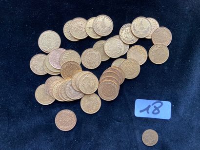 null 40 pièces 100 Kurush (Turquie) en or jaune et une demie-piece en orjaune



Poids...