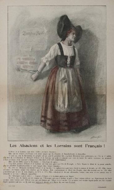 LUCIEN JONAS «Les Alsaciens et les Lorrains sont Français» (Marianne enchaînée) Imp....