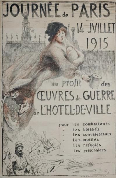 null «JOURNÉE DE PARIS 14 JUILLET 1915 AU PROFIT DES OEUVRES DE GUERRE DE L'HOTEL...
