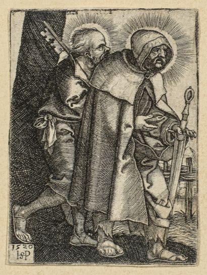 null 
d'après Hans Sebald BEHAM (1500-1550)




Deux Saints




Gravure, datée 1520;...