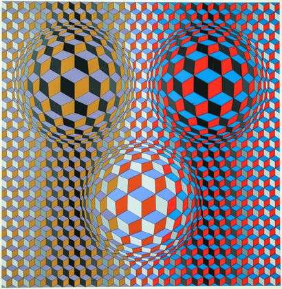 Victor VASARELY (1906-1987) 
Composition...