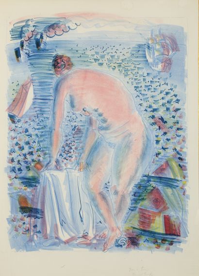 Raoul DUFY (1877-1953) 
La grande baigneuse....