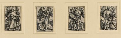  after Hans Sebald BEHAM (1500-1550) 
Tetramorph...