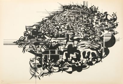 null Raymond MORETTI (1931-2005)

Composition

Lithographie, signée au crayon et...